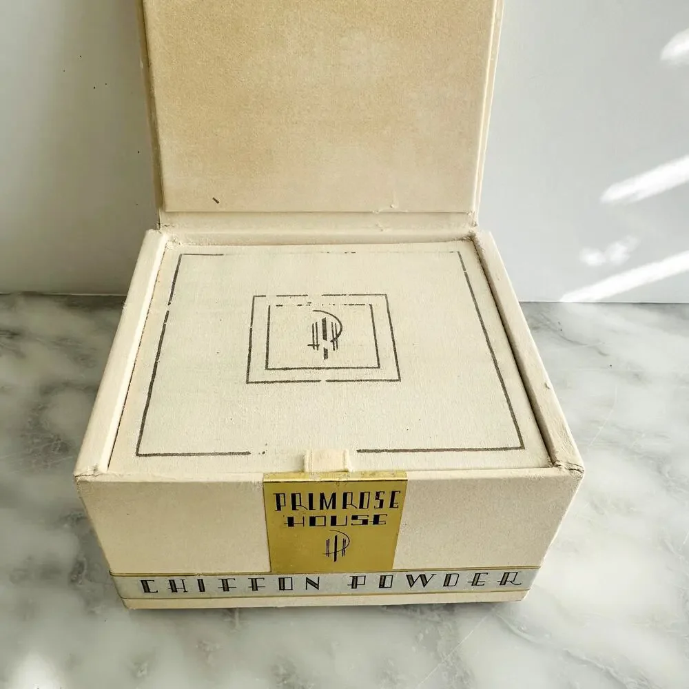 Primrose House Chiffon Face Powder Ivory 1937 Vintage 9oz NEW Deco Box Collector